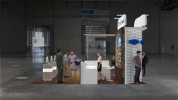 20x20 Island booth design by Reaction Space